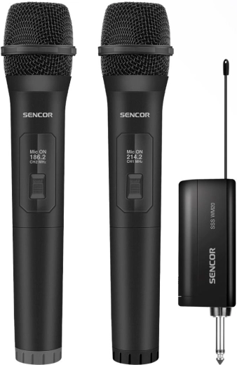 Sencor SSS WM20 bezdrôtové mikrofóny s prijímačom