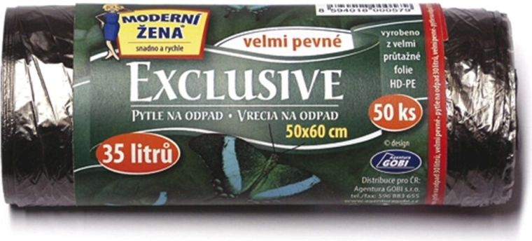 Vrecká na odpad Exclusive 35 l čierne 50 ks