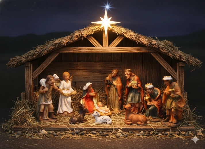 Súprava betlehemských figúrok 11 ks, 5,5 cm – ručne maľovaný polyresin