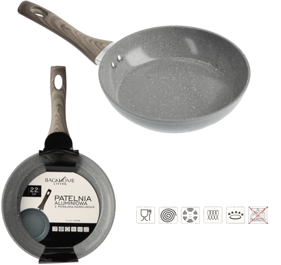 Hliníková panvica s mramorovým povrchom 22 cm