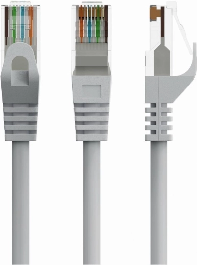 Sieťový kábel patch cord Cat.6 UTP 15 m, sivý