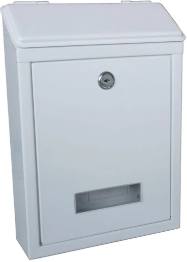 Poštová schránka biela 210 × 300 × 60 mm z pozinkovanej ocele