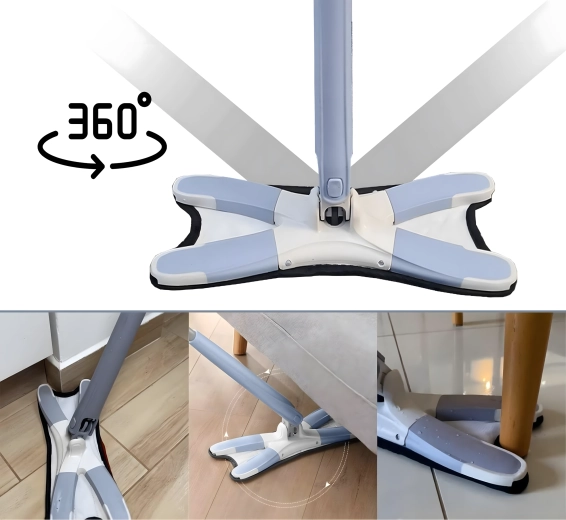 Plochý samovýžmýkací mop Twist Motýlik s otočnou hlavicou a náhradným návlekom