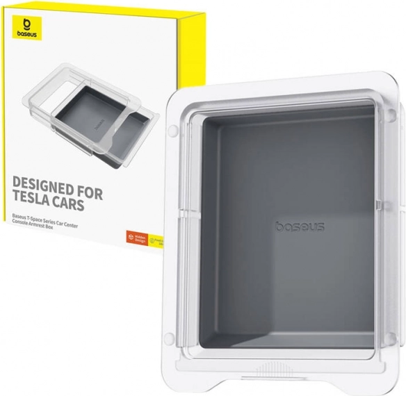 Konzola do auta pre Tesla - Baseus T-Space Series (šedá)
