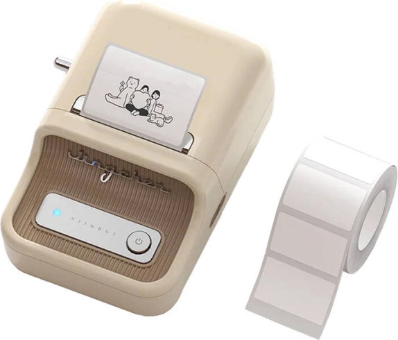 Prenosná tlačiareň štítkov Niimbot B21 – Krémová