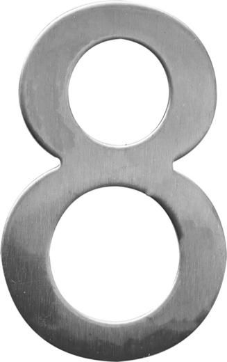 Domové číslo STAR 8 z nehrdzavejúcej ocele 75 mm