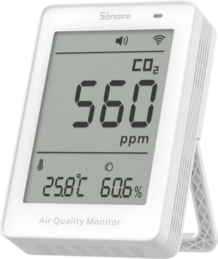 Sonoff AirGuard CO2 – Wi‑Fi LCD merač kvality vzduchu