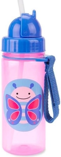 Skip Hop Zoo hrnček so slamkou motýľ 385 ml (12m+)