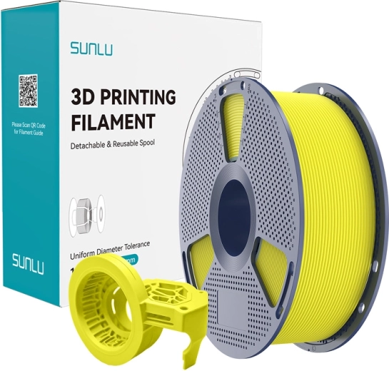 vysokorýchlostný matný filament SUNLU PETG – žltý