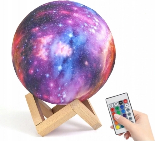 Nočná lampa mesiac 15 cm, 16 farieb s diaľkovým ovládaním