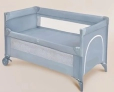 Cestovná detská postieľka Doro, sivá, pristaviteľná