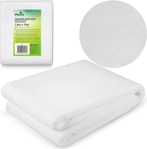 Krycia agrotextília 160 × 1000 cm PLONOS, biela, 50 g/m²