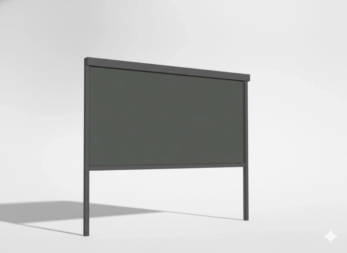 ZIP roleta pre hliníkovú pergolu 3 m, vetruodolná tkanina Teslin, sivá