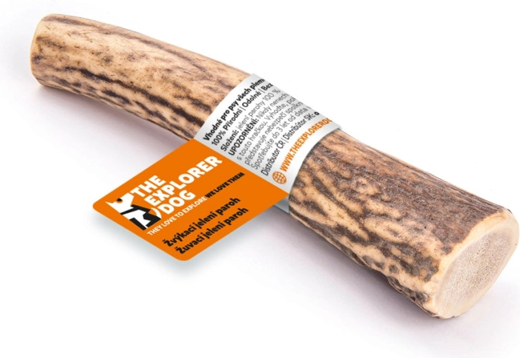 Explorer Dog žuvací jelení paroh pre psy veľkosť M, tvrdý