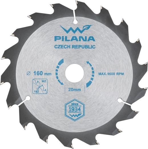 Pílový kotúč PILANA 160 mm, 18 zubov, WZ, SK