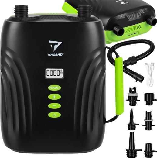 Akumulátorová elektrická pumpa na SUP Trizand 20 PSI s LCD a USB‑C