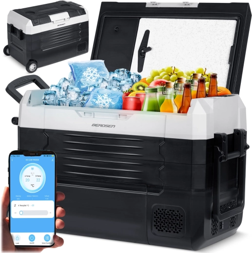 Kompresorová autochladnička BERDSEN Icemax 400 40 l – čierno-sivá