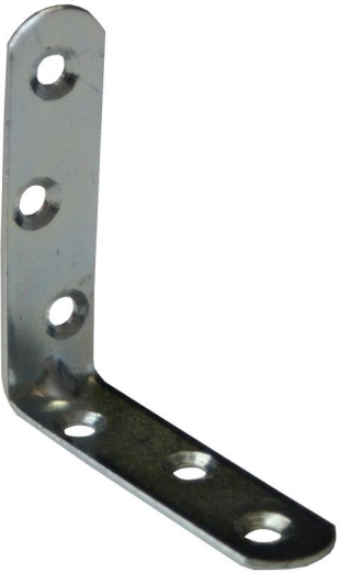 Uholník s prolisom 80 × 18 × 2 mm, biely pozink