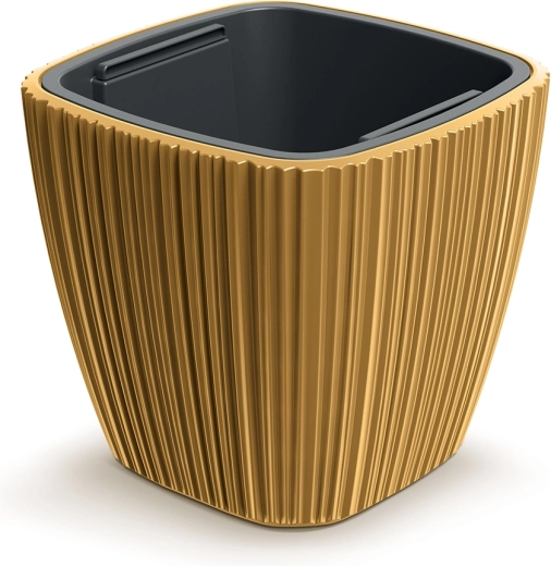 Plastový kvetináč ORO 39 cm v horčicovej farbe