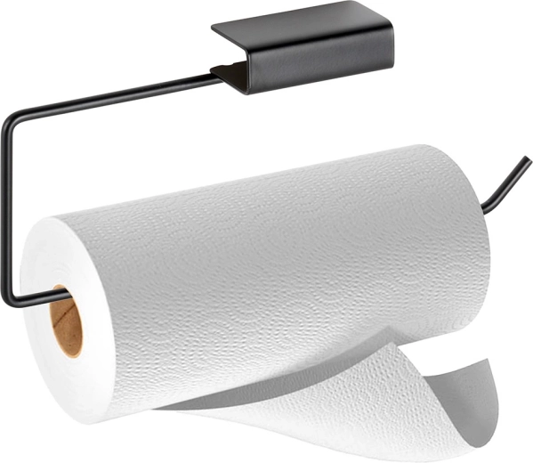 Kovový držiak na papierové utierky, čierny 30 × 4,5 × 13 cm