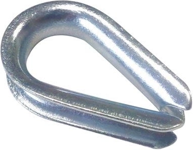 Očnica pre oceľové lano 6 mm – srdiečko, 10 ks