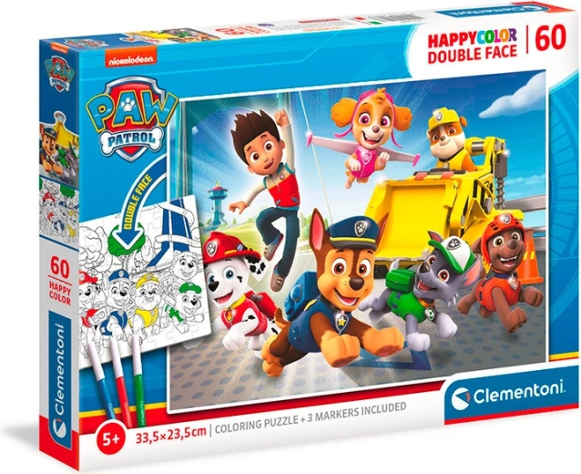 Puzzle 60 dielikov Double face Paw Patrol