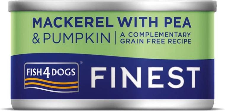 Konzerva pre psy s makrelou, tekvicou a hráškom FISH4DOGS 85 g