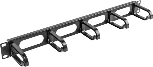 Organizér káblov do 19" racku 1U, typ B, čierny