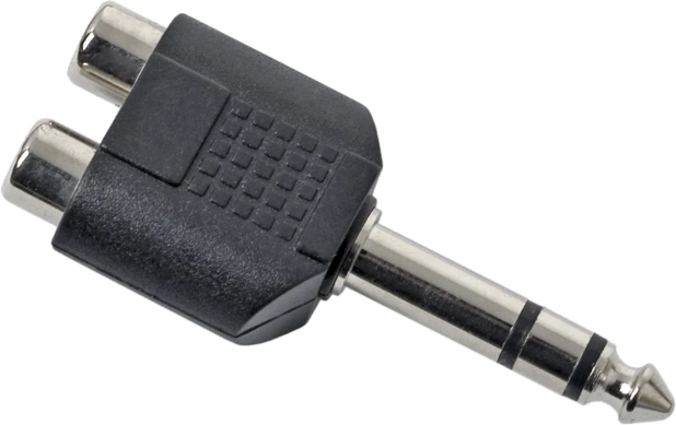 Y redukcia 2× RCA zásuvka na 6,3 mm Jack zástrčku