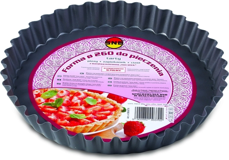 Nepriľnavá forma na pečenie na tart a pizzu 26 cm sivá
