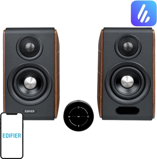 Edifier S880DB MKII MKII regálové aktívne reproduktory 2.0 (tmavé drevo)