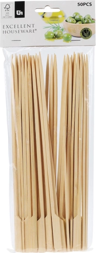 Bambusové grilovacie špajle s úchytom 25 cm (50 ks)