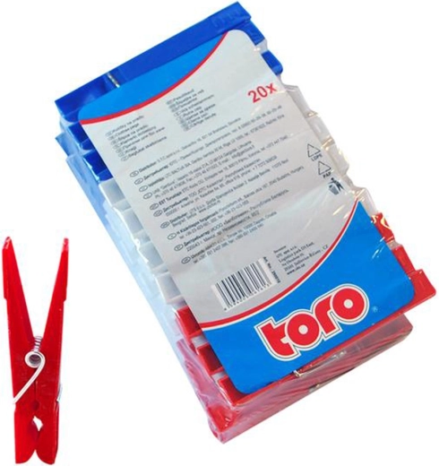 Plastové štipce na prádlo 20 ks – farebná sada