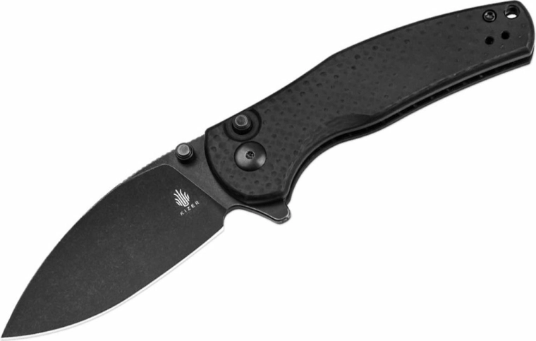 Kizer Mini Grouper vreckový nôž 8 cm, Black Stonewash, čierna G10