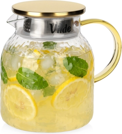 Sklenený džbán Vilde s viečkom 1,1 l