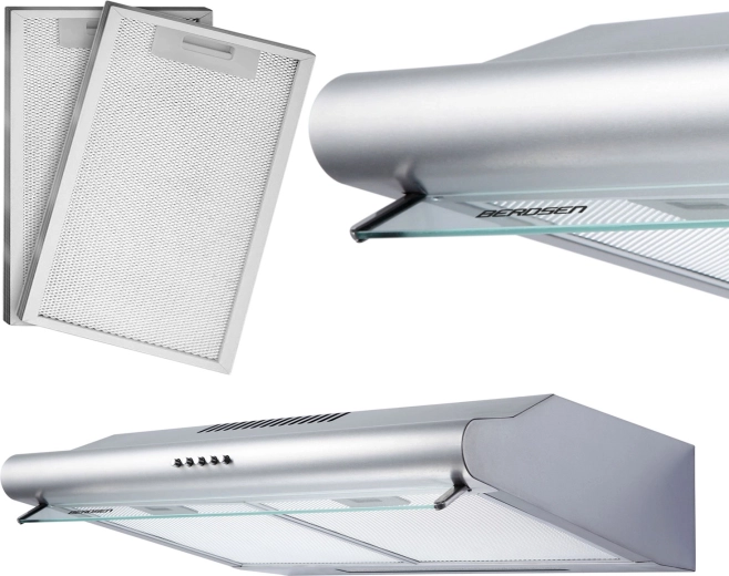 Podskrinkový odsávač pár 50 cm inox Berdsen