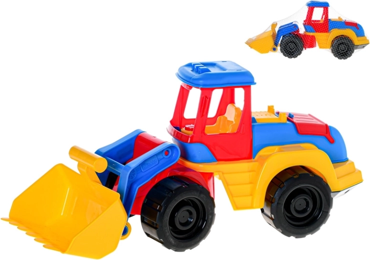 Plastový traktor nakladač 45 cm do piesku a na záhradu