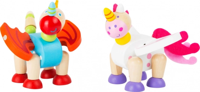 Flexibilná drevená figúrka Small Foot – Jednorožec