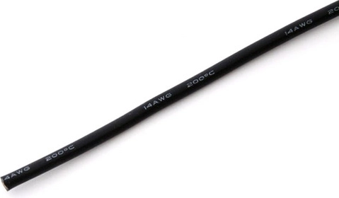 Silikónový vodič MSP 2,0 mm² (14 AWG) čierny - 1 m