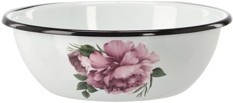 Smaltovaná miska 1,5 l, priemer 20 cm – biela