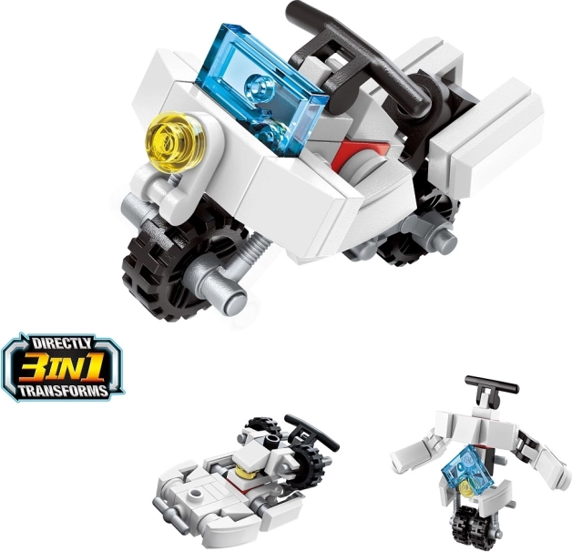 QMAN motorka 3v1 – mini stavebnica (36 dielikov)