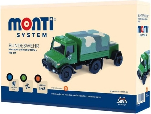 Stavebnica MONTI SYSTEM Bundeswehr Mercedes Unimog 1:48