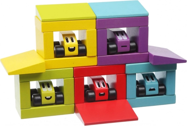 Veselé preteky CUBIKA – drevená stavebnica 30 dielov