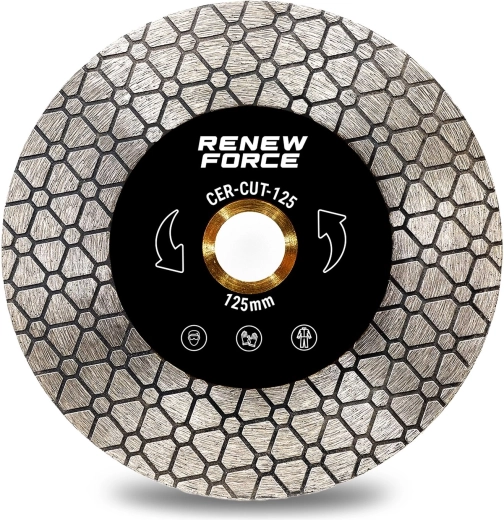 Diamantový kotúč RENEW FORCE 125 mm na rezanie a brúsenie dlažby