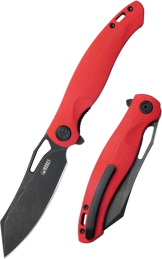 vreckový nôž Kubey Drake Red Blackwash G10 9,5 cm