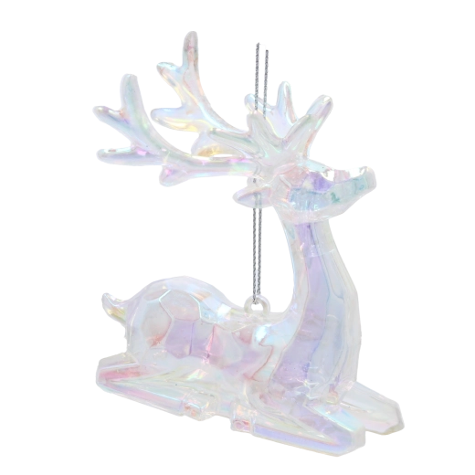 Vianočná ozdoba sob s perleťovým leskom CHOMIK 8 × 9 cm