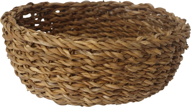 Okrúhly košík z morskej trávy, veľký 30 × 13 cm