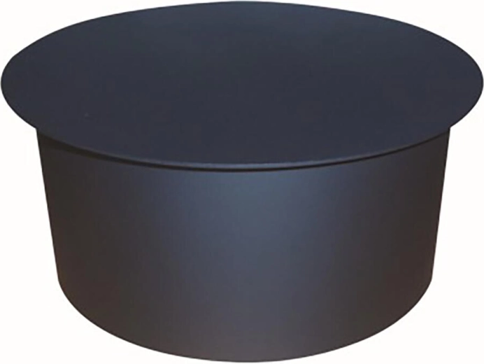 Dymové krycie viečko 130 mm, hrúbka 1,5 mm, čierne