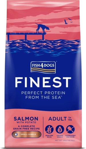 Fish4Dogs Finest losos so zemiakmi – granule pre dospelých psov malej veľkosti 12 kg