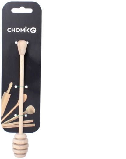Drevená naberačka na med 18 cm
